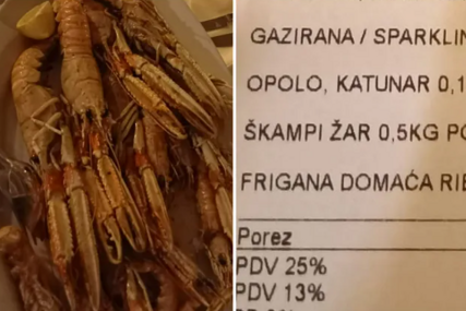 Poručili škampe u Dalmaciji jer je na meniju pisalo da su 18 KM. Kad su vidjeli račun prisjelo im