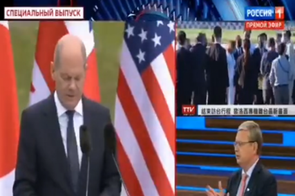 Širi se nova snimka s Putinove TV: ‘Njemački kancelar Scholz totalno imitira Hitlera!'