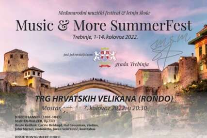 Koncert 'Music and More Summer Fest' u nedjelju ispred Kosače
