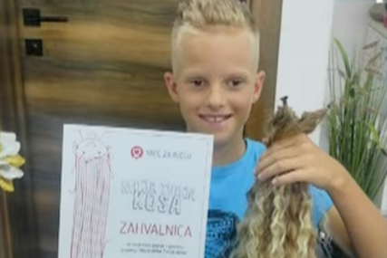 Dječak (11) iz Bihaća oduševio region, kosu donirao bolesnoj prijateljici