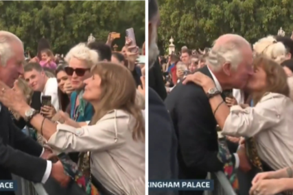 Žena ispred palače poljubila Charlesa: Objasnila zašto je to učinila