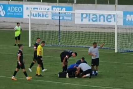 Strašne scene na utakmici Posušje - Željezničar: Fudbaler dvaput padao u nesvijest, odvezla ga Hitna pomoć