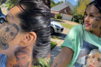 Na lice tetovirala lik bivšeg dečka koji ju je varao: Nije me briga što nismo zajedno, ovo mi se sviđa
