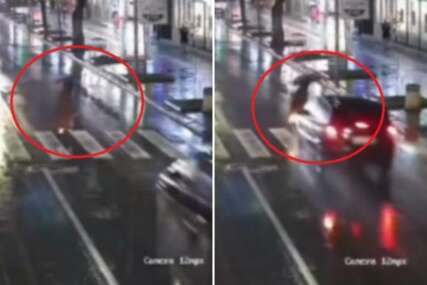 Uznemirujući snimak: Automobilom pokosio ženu na pješačkom prijelazu