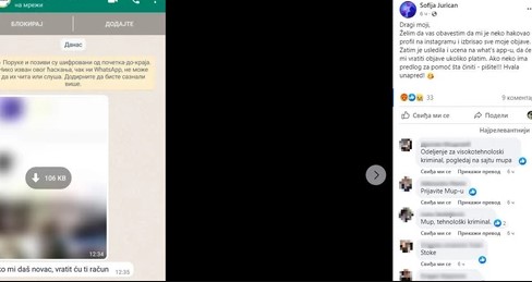 FOTO: SCREENSHOT/WHATSAPP/SOFIJA JURIČAN