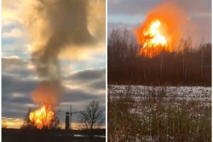 Izbio velik požar u blizini St. Peterburga, eksplodirao plinovod
