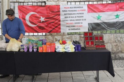 Na Baščaršiji otvoren humanitarni bazar za pomoć narodu Turske i Sirije