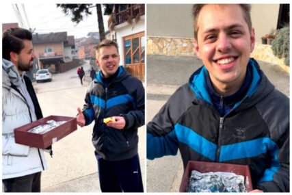 Amel Ćurić počastio Tarika Džinića kolačima na ulici, on poručio: "E, ovo je Bosna"