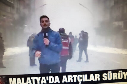 Jezivi snimci iz Turske: Tokom javljana uživo u blizini televizijske ekipe srušila se zgrada