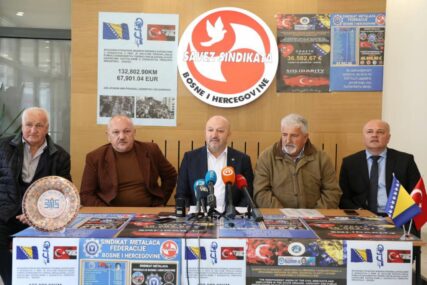 Granski sindikati SSSBiH prikupili više od 560.000 KM za pomoć Turskoj i Siriji