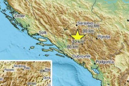 Zemljotres pogodio BiH, epicentar blizu Mostara