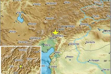 Novi zemljotres u Turskoj: Epicentar u provinciji Adana