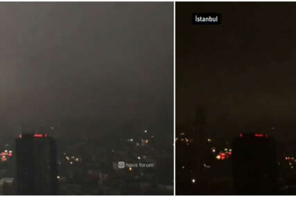 Apokalipsa: Veliki crni oblak nadvio se nad Istanbulom, noć zamijenila dan (VIDEO)