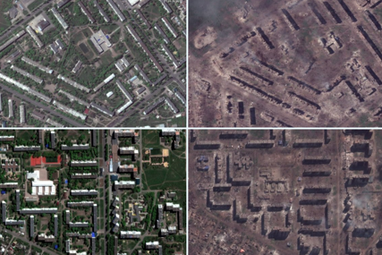 Ukrajinski grad je sravnjen sa zemljom: Pogledajte satelitske snimke Bahmuta nekad i sad