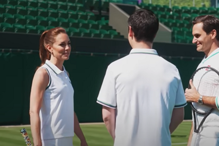 Princeza Kate Middleton i teniski kralj Roger Federer odmjerili snage na terenu u Wimbledonu
