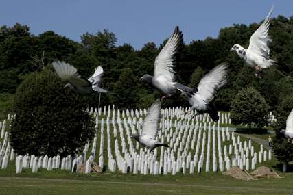 Memorijalni let golubova povodom 28. godišnjice genocida u Srebrenici (FOTO)