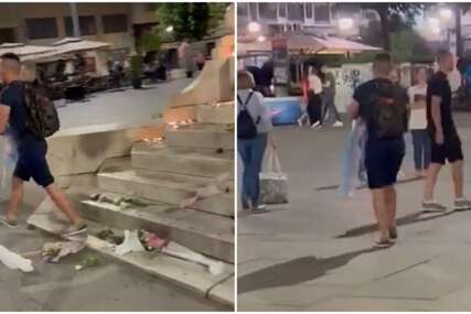 Sramota u Beogradu: Huligan šutao cvijeće i svijeće za ubijenu Nou