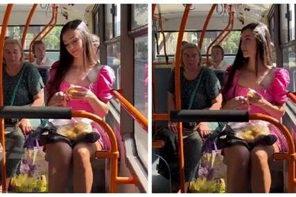 Hit video: Djevojka u haljini i štiklama gulila krompire u autobusu