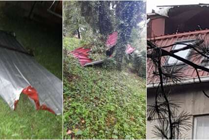 Nakon nevremena u Tuzli prijavljena oštećenja krovova na pet stambenih objekata