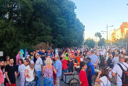 Novi Sad: Demonstranti ostavili palo granje ispred prostorija Srpske napredne stranke