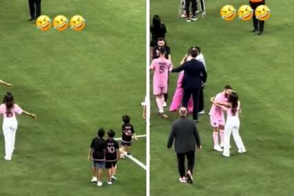 Malo se zeznula: Messijeva žena nakon pobjede potrčala u zagrljaj pogrešnom fudbaleru