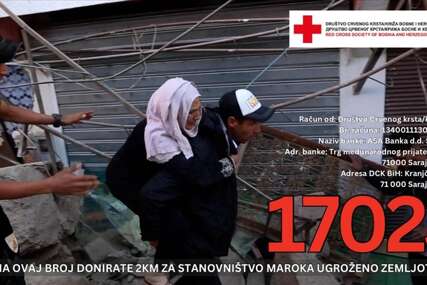 Društvo Crvenog krsta/križa BiH aktiviralo humanitarni broj: Pozovite 17023 za stanovništvo Maroka