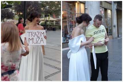 Kakav potez, pogledajte reakcije: Banjalučanka u Beogradu hodala s natpisom "Tražim muža"