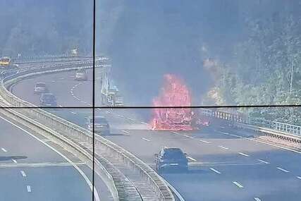 Ugašen požar na teretnom vozilu, nema ozljeđenih