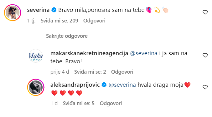 FOTO: ALEKSANDRA PRIJOVIĆ/INSTAGRAM