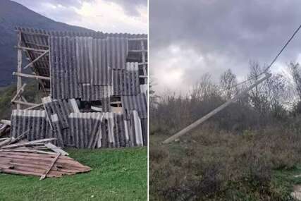 Zbog jakog vjetra nastale štete u dijelovima BiH