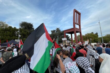 Sarajlije na skupu podrške narodu Palestine u nedjelju