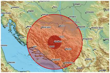 Zemljotres pogodio područje BiH