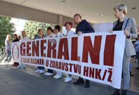Tri hiljade zdravstvenih radnika u HNK ide u generalni štrajk