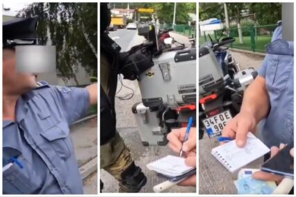 Turisti iz Turske snimili policajca u Jablanici dok mu daju, a on uzima 20 eura (VIDEO)