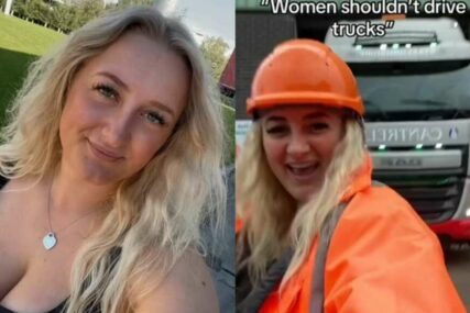 Atraktivna plavuša vozi kamion kao od šale: Muškraci se šale s njom, a kada vide kako vozi, izvinjavaju joj se (VIDEO)