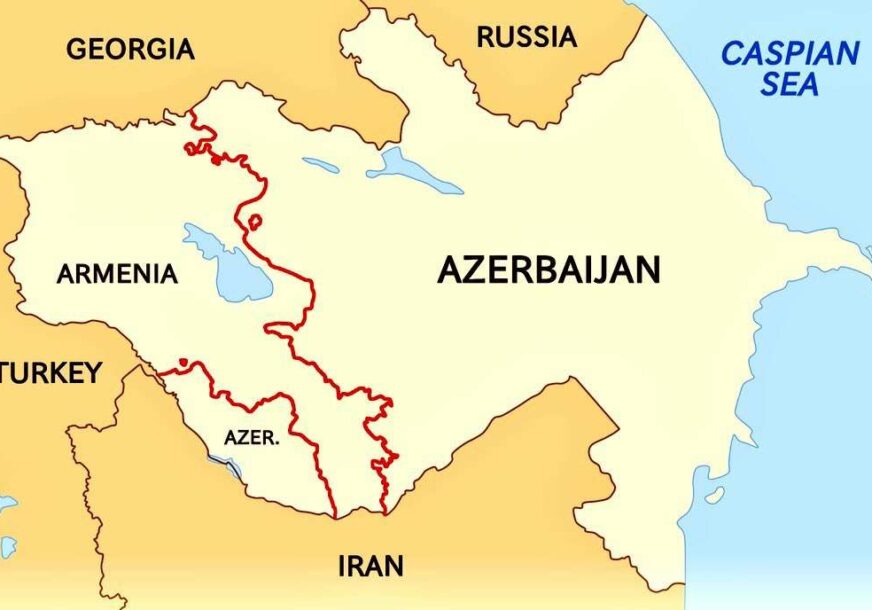 Karta Armenije i Azerbejdžana