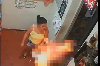 UZNEMIRUJUĆI SNIMAK: Žena zatekla muža u birtiji, posula ga benzinom pa zapalila