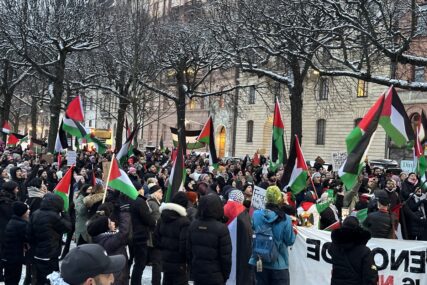 Švedska: Skup podrške Palestini ispred zgrade ambasade Izraela