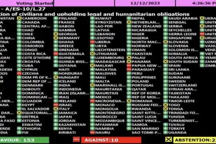 BiH glasala za rezoluciju Generalne skupštine UN-a kojom se traži primirje u Gazi
