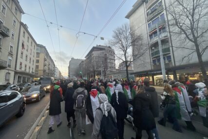 U Ženevi nekoliko hiljada ljudi prisustvovalo na protestu podrške Palestini