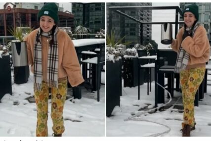 Djevojka u videu pokazala koliko je hladno u Kanadi - voda se zaledi još u zraku