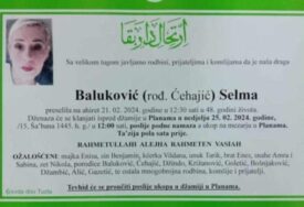 U nedjelju dženaza ubijenoj Selmi Baluković