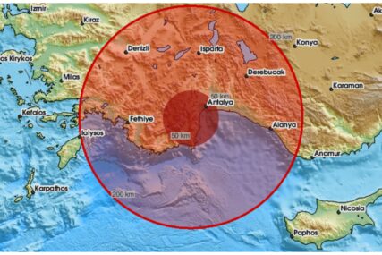 Jak zemljotres registrovan u Sredozemnom moru kod Antalije
