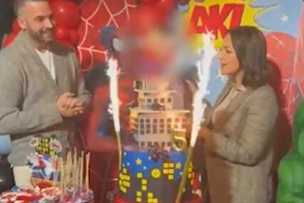 Torta na četiri sprata, a na vrhu Spiderman: Sin Aleksandre Prijović proslavio peti rođendan