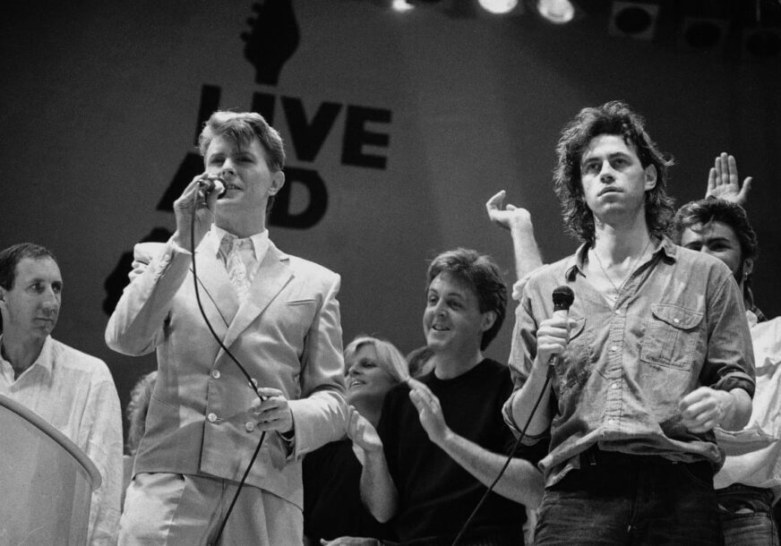 Dawid Bowie i Bob Geldof