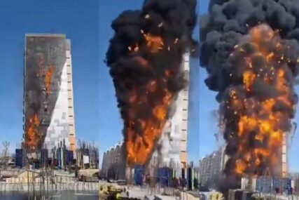 Drama u Rusiji: Neboder nestao u plamenu u samo 20 sekundi!