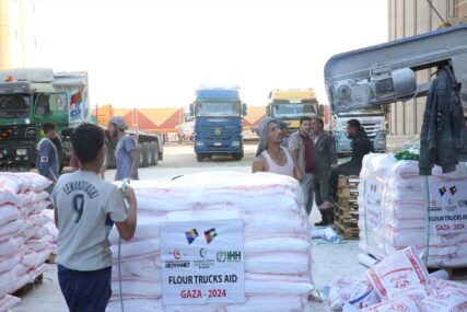 "Merhamet" i Rijaset IZ BiH obezbijedili još 360 tona brašna za ugroženo stanovništvo u Gazi