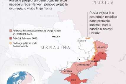 INFOGRAFIKA Rat u Ukrajini: Ruska vojska pokrenula nove operacije u oblasti Harkova