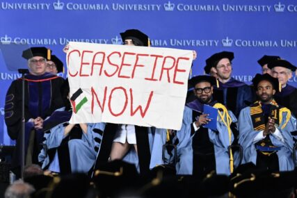 Na ceremoniji dodjele diploma na Univerzitetu Columbia protest zbog izraelskih napada na Gazu