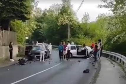 Saobraćajna nesreća u Donjoj Vogošći, dvije osobe povrijeđene (VIDEO)